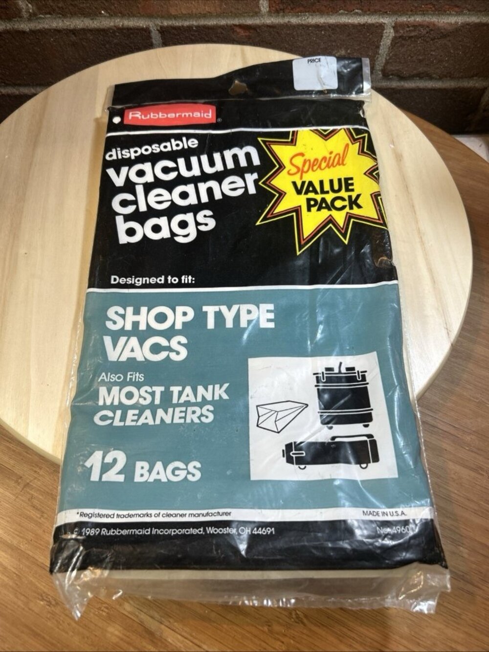 Vintage 1989 Rubbermaid 12 Pack Vacuum Cleaner Bags Shop Vac & Tank Type Sealed